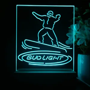 Bud Light Snowboarder LED Desk Light