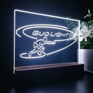 Bud Light Surf Snowboarder LED Desk Light