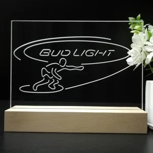 Bud Light Surf Snowboarder LED Desk Light