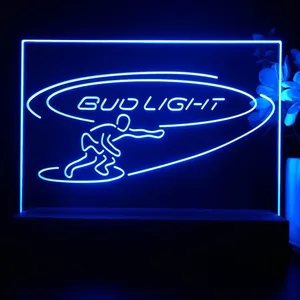 Bud Light Surf Snowboarder LED Desk Light