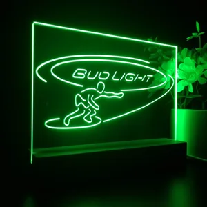 Bud Light Surf Snowboarder LED Desk Light