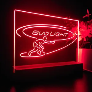 Bud Light Surf Snowboarder LED Desk Light