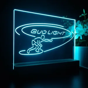 Bud Light Surf Snowboarder LED Desk Light