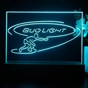 Bud Light Surf Snowboarder LED Desk Light