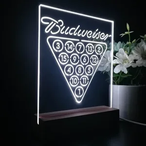 Budweiser 15 Ball Billiards Pool LED Desk Light