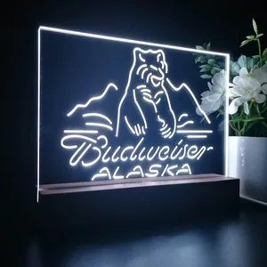 Budweiser Alaska Bear LED Desk Light