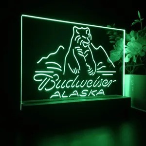 Budweiser Alaska Bear LED Desk Light
