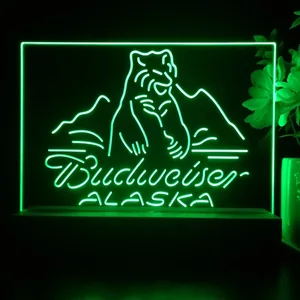 Budweiser Alaska Bear LED Desk Light