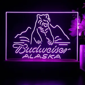 Budweiser Alaska Bear LED Desk Light