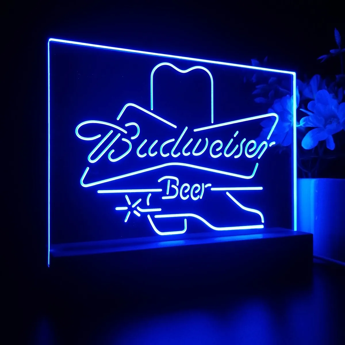 Budweiser Cowboy Boot LED Desk Light