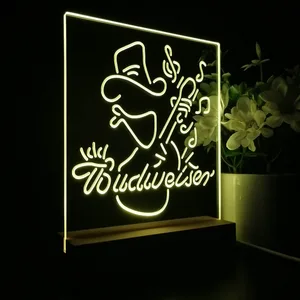 Budweiser Cowboy Guitar LED Desk Light