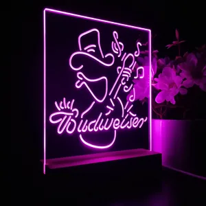 Budweiser Cowboy Guitar LED Desk Light