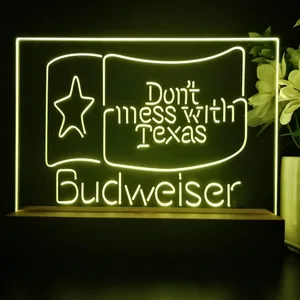 Budweiser Don't Mess With Texas LED Desk Light