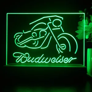 Budweiser Motorcycle 2 LED Desk Light