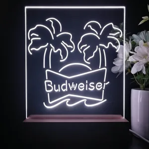 Budweiser Palm Trees LED Desk Light
