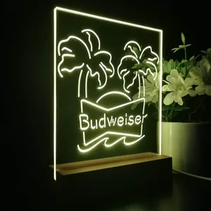 Budweiser Palm Trees LED Desk Light