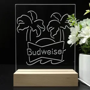 Budweiser Palm Trees LED Desk Light