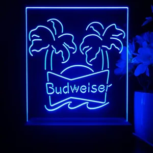 Budweiser Palm Trees LED Desk Light