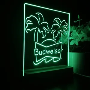Budweiser Palm Trees LED Desk Light