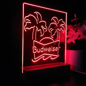 Budweiser Palm Trees LED Desk Light