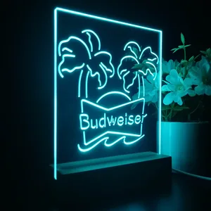 Budweiser Palm Trees LED Desk Light