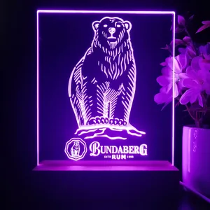 Bundaberg Rum Bear Logo LED Desk Light