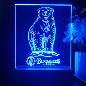 Bundaberg Rum Bear Logo LED Desk Light