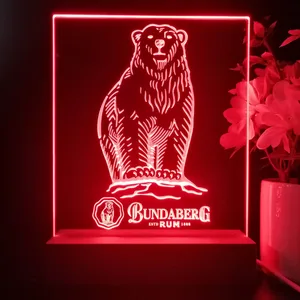 Bundaberg Rum Bear Logo LED Desk Light