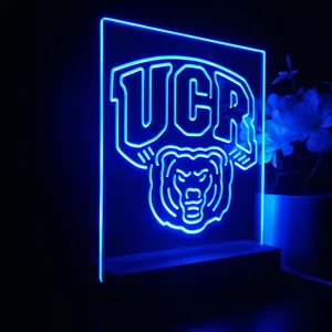 California Riverside Highlanders Logo LED Desk Light