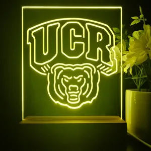 California Riverside Highlanders Logo LED Desk Light
