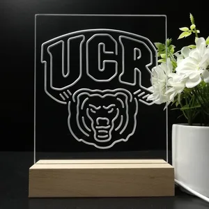 California Riverside Highlanders Logo LED Desk Light
