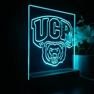 California Riverside Highlanders Logo LED Desk Light