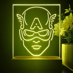 Captain America Face LED Desk Light