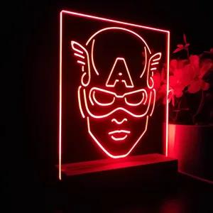 Captain America Face LED Desk Light