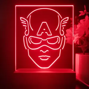 Captain America Face LED Desk Light
