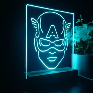 Captain America Face LED Desk Light