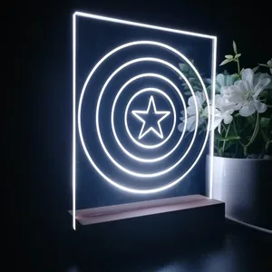 Captain America Shield LED Desk Light