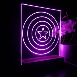 Captain America Shield LED Desk Light