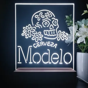 Cerveza Modelo Skull LED Desk Light