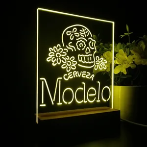 Cerveza Modelo Skull LED Desk Light