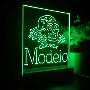 Cerveza Modelo Skull LED Desk Light