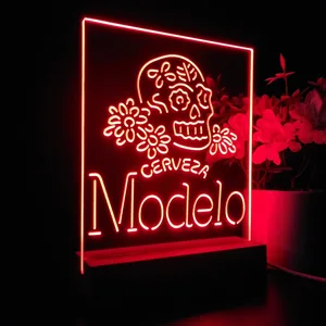 Cerveza Modelo Skull LED Desk Light