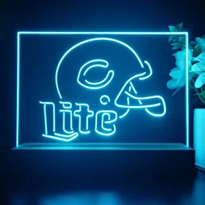Chicago Bears Helmet Miller Lite LED Desk Light