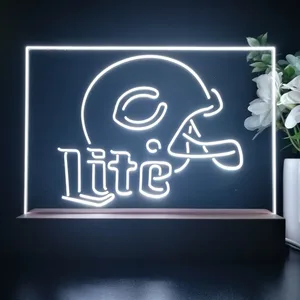 Chicago Bears Helmet Miller Lite LED Desk Light