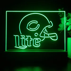 Chicago Bears Helmet Miller Lite LED Desk Light