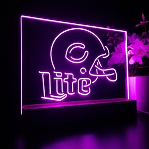 Chicago Bears Helmet Miller Lite LED Desk Light