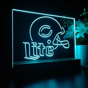 Chicago Bears Helmet Miller Lite LED Desk Light