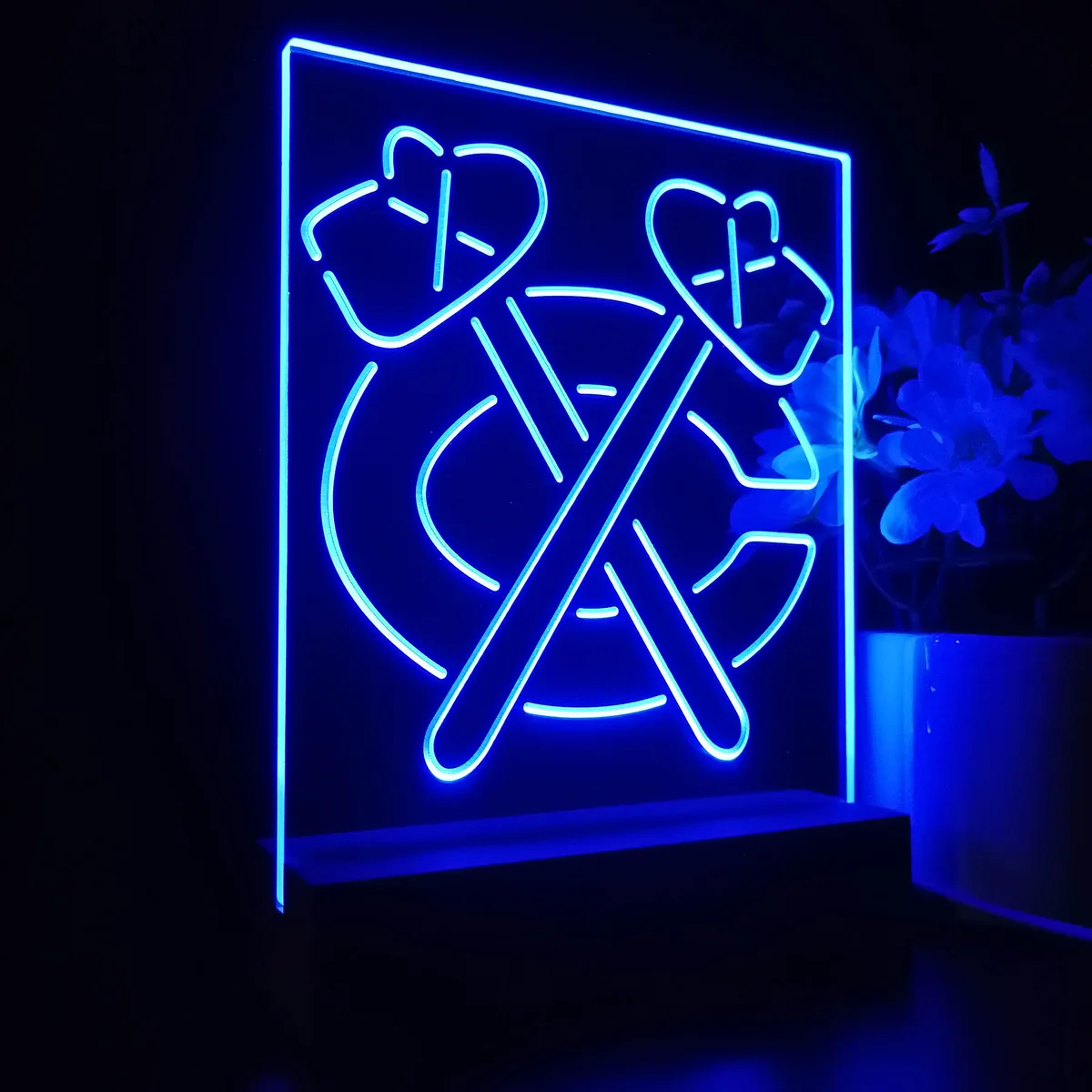 Chicago Blackhawks Logo 1 LED Desk Light