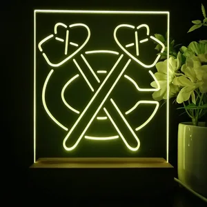 Chicago Blackhawks Logo 1 LED Desk Light