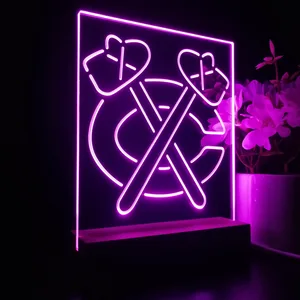 Chicago Blackhawks Logo 1 LED Desk Light